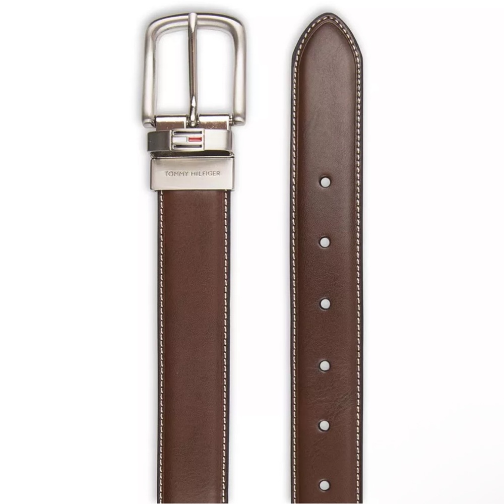 TOMMY HILFIGER MEN'S REVERSIBLE BELT BLACK/BROWN Size 32